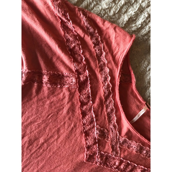 Free People Orange Lace Top - Picture 2 of 3